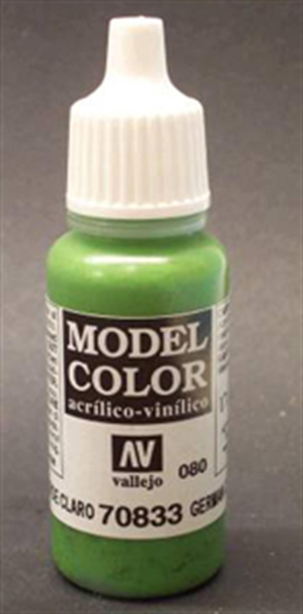 Vallejo  70833 833 Model Color Matt German Camouflage Bright Green Acrylic Paint 17ml 080