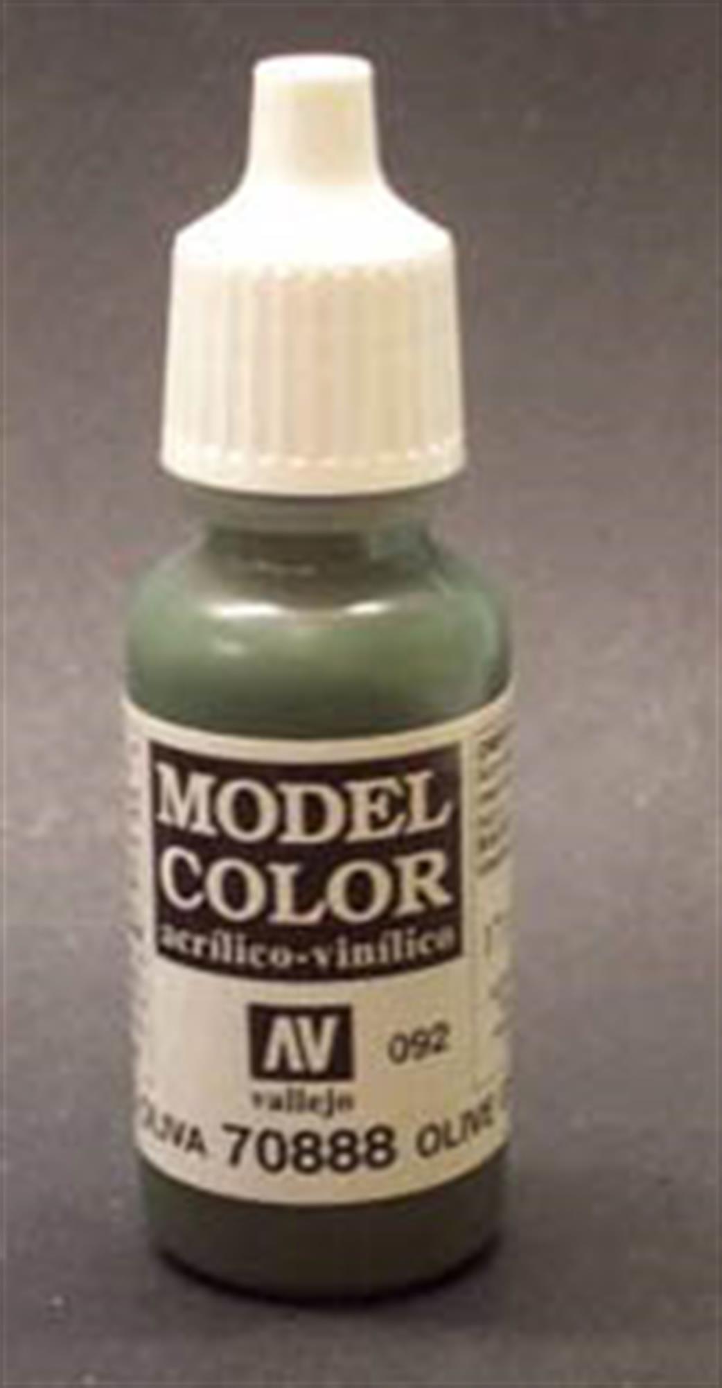 Vallejo  70888 888 Model Color Matt Olive Grey Acrylic Paint 17ml 092
