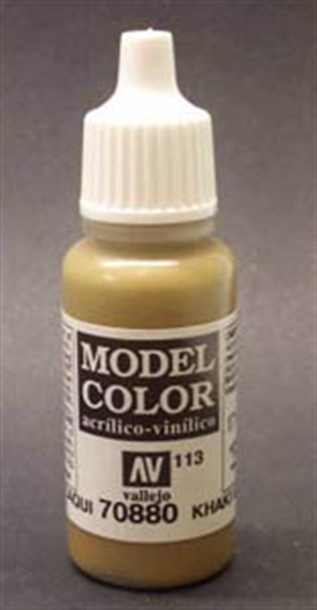 Vallejo  70880 880 Model Color Matt Khaki Grey Acrylic Paint 17ml 113