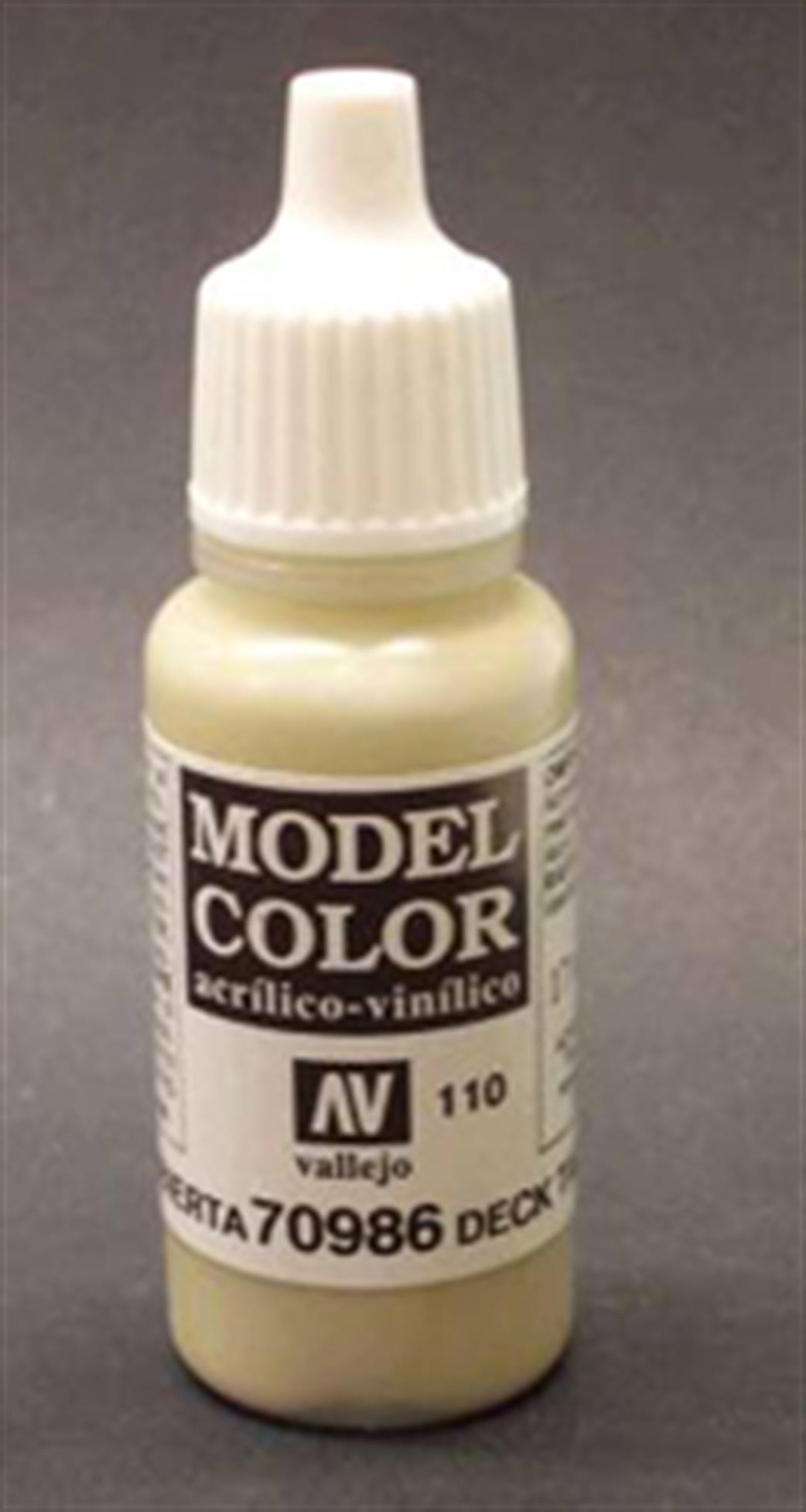 Vallejo  70986 986 Model Color Matt Deck Tan Acrylic Paint 17ml 110