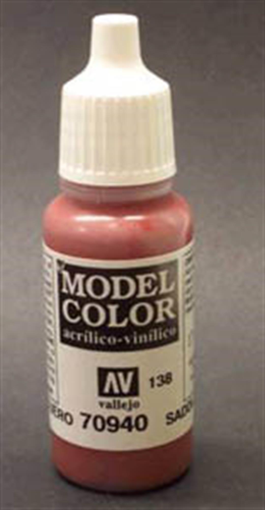 Vallejo  70940 940 Model Color Matt Saddle Brown Acrylic Paint 17ml 138