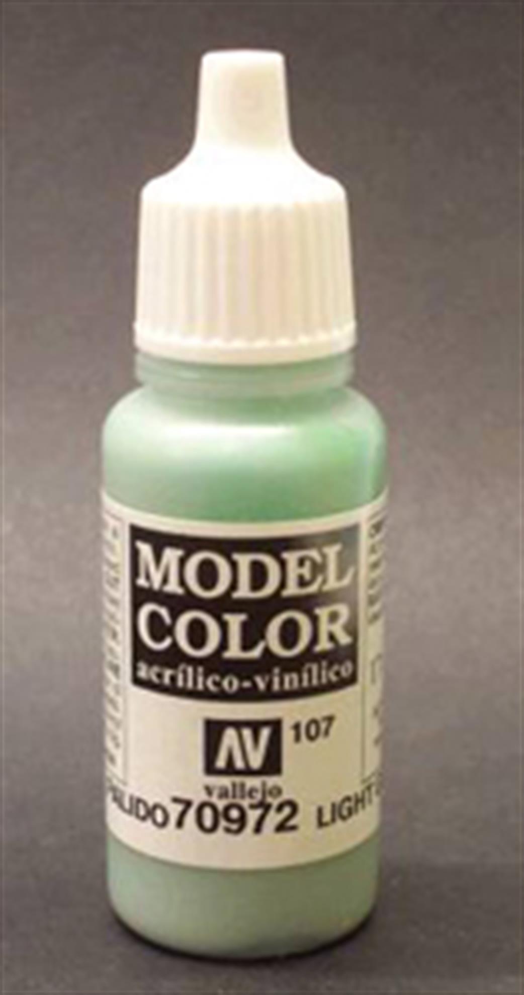 Vallejo  70972 972 Model Color Matt Light Green Blue Acrylic Paint 17ml 107