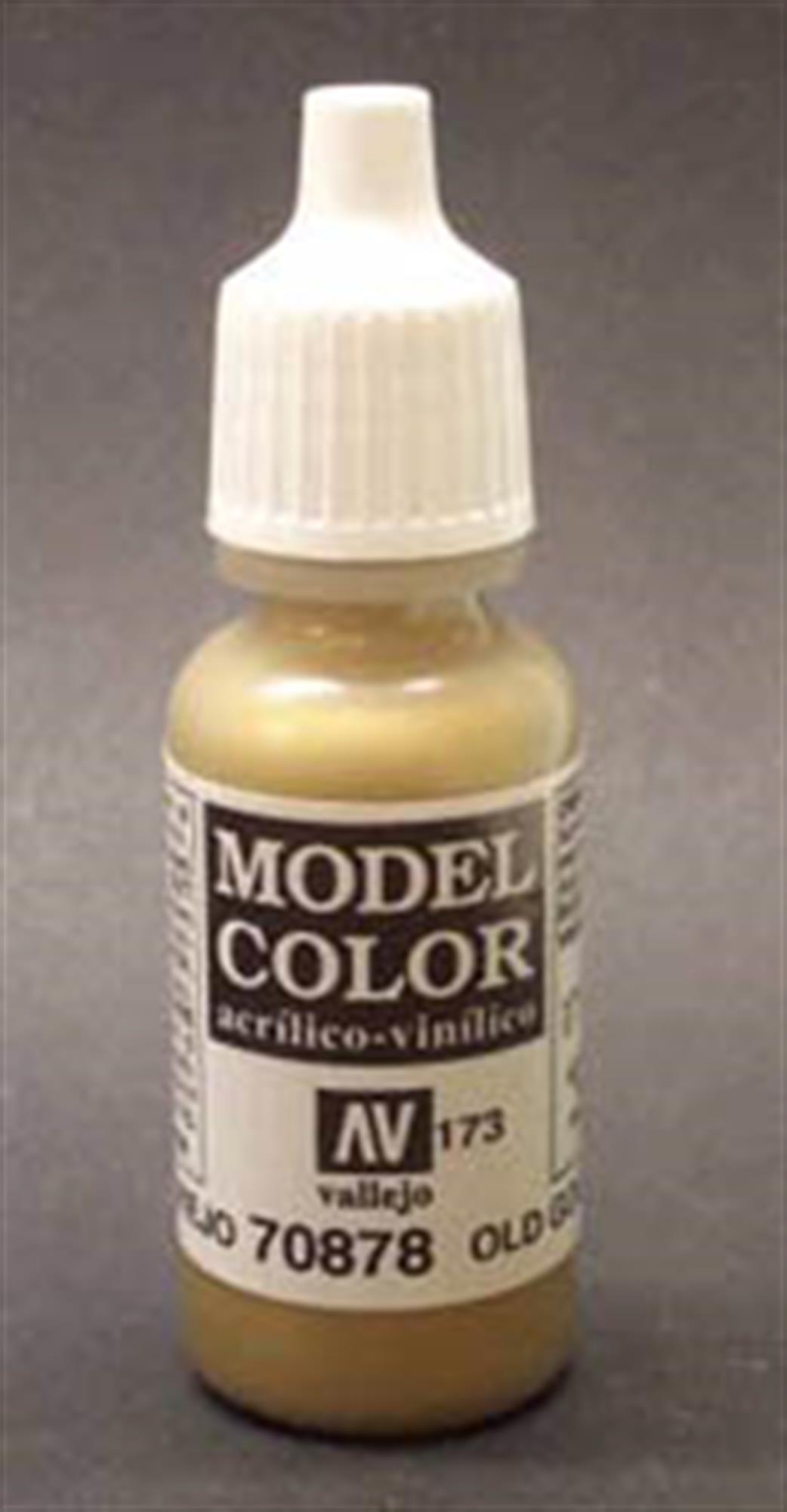 Vallejo  70878 878 Model Color Metallic Old Gold Acrylic Paint 17ml 173