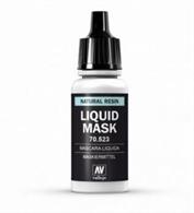 Liquid Mask forms a protective film on the area which the artists does not want to paint. Once the work is dry, liquid mask is rubbed off with an eraser or piece of cloth, revealing unpainted area. If the masking fluid is used with Model Color, paint should be diluted with water, since the undiluted acrylic may form a uniform coat with Liquid Mask, and will lift off together with the product when the work is done.