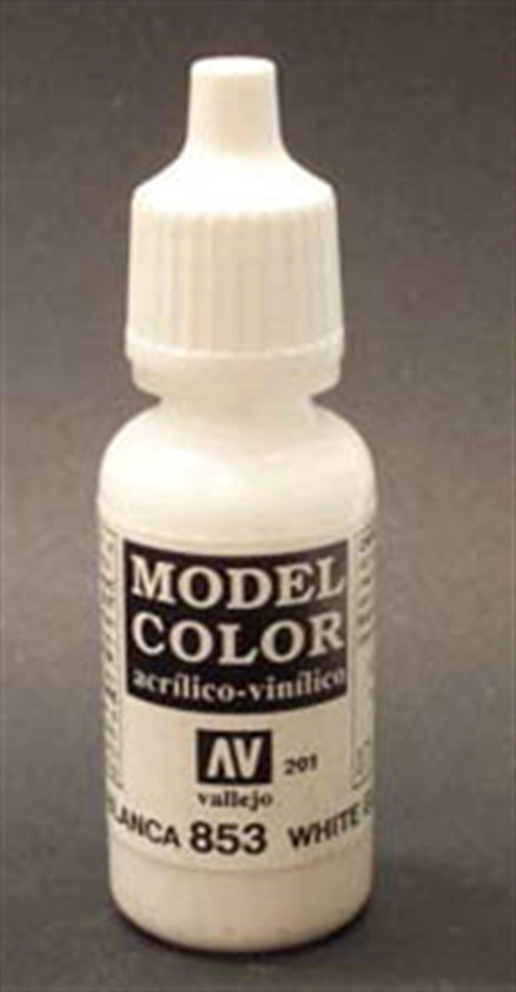 Vallejo  70853 853 Model Color White Glaze Acrylic Paint 17ml 201