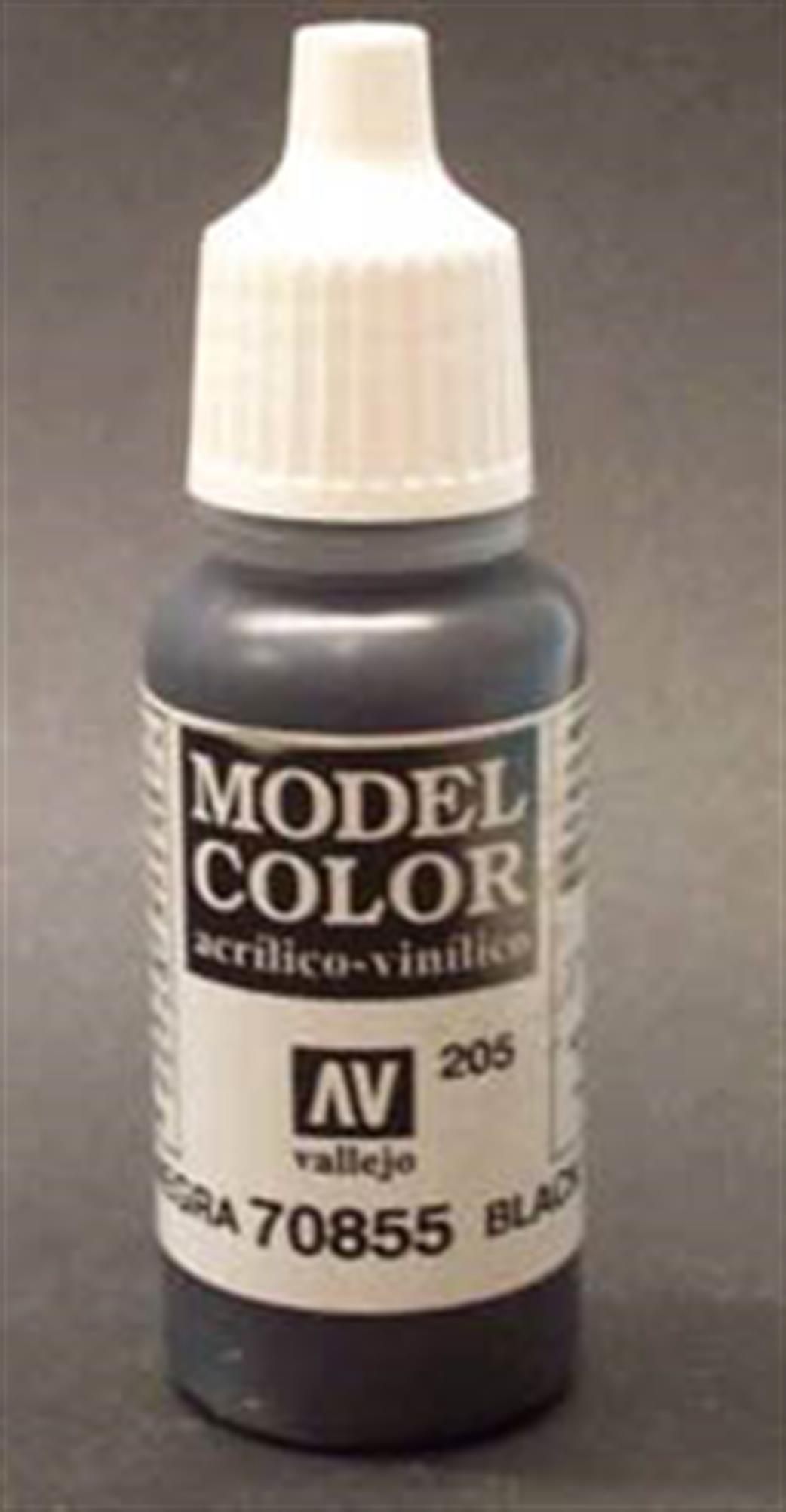 Vallejo  70855 855 Model Color Black Glaze Acrylic Paint 17ml 205