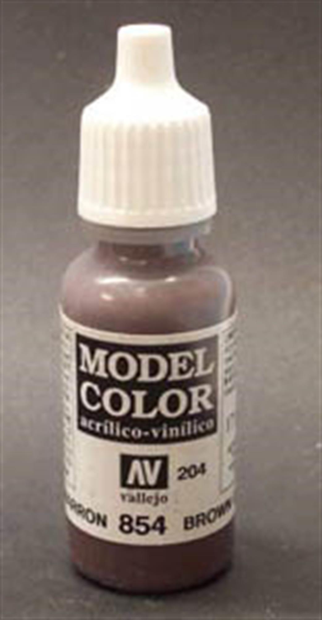Vallejo  70854 854 Model Color Brown Glaze Acrylic Paint 17ml 204