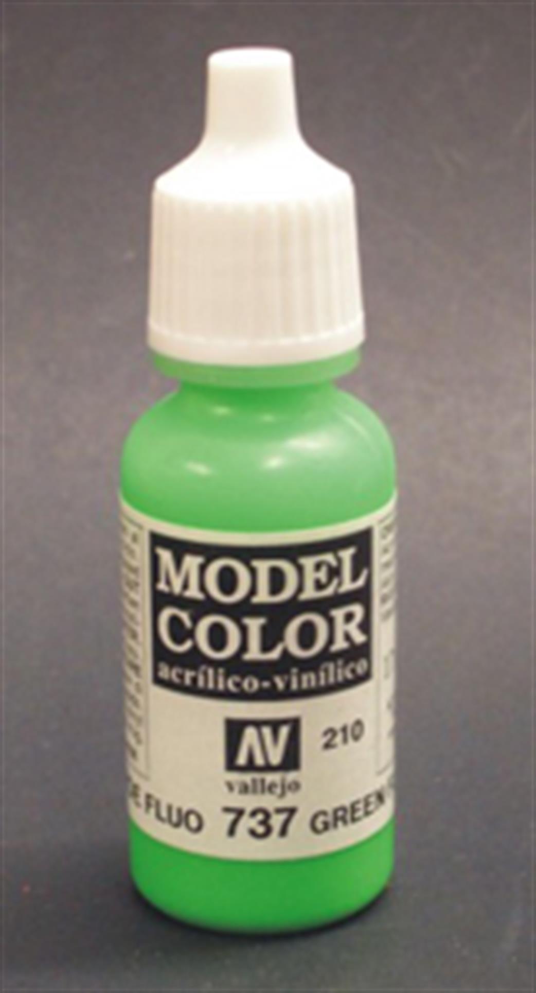 Vallejo  70737 737 Model Color Fluorescent Green Acrylic Paint 17ml 210