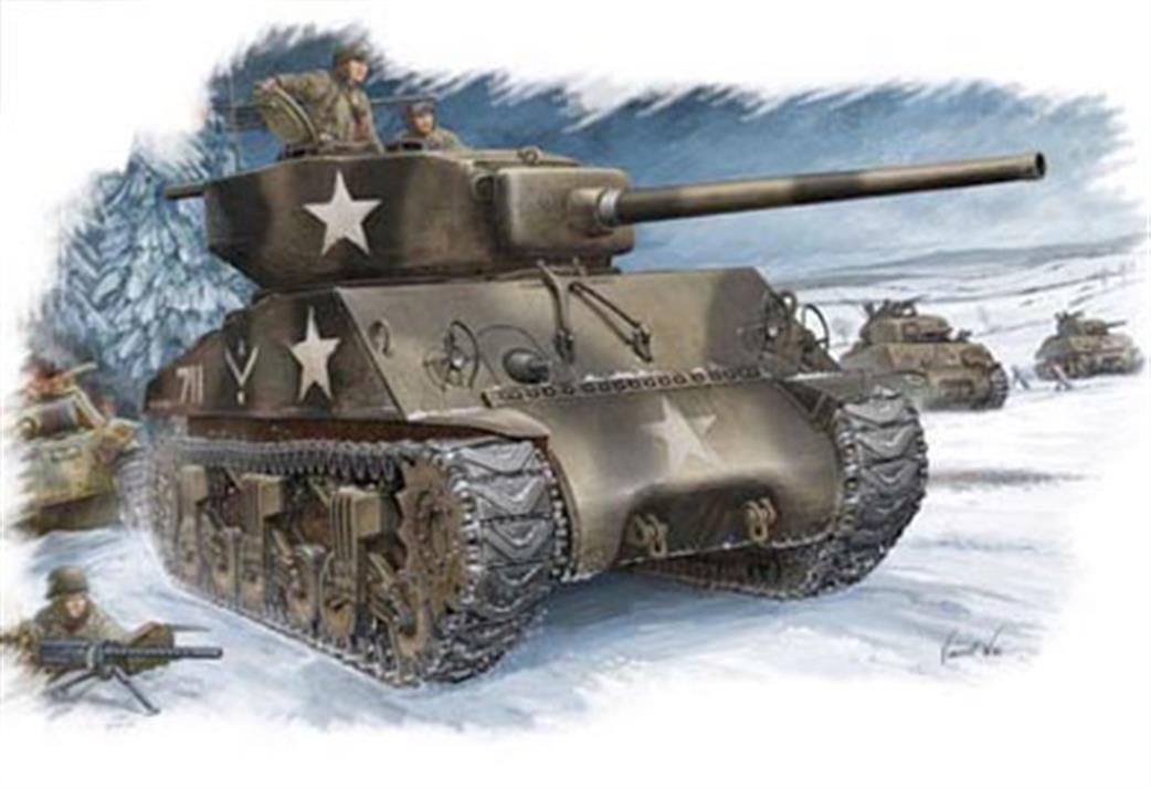 Hobbyboss 1/48 84805 US Sherman M4A3 76 (W) Tank Kit World War 2