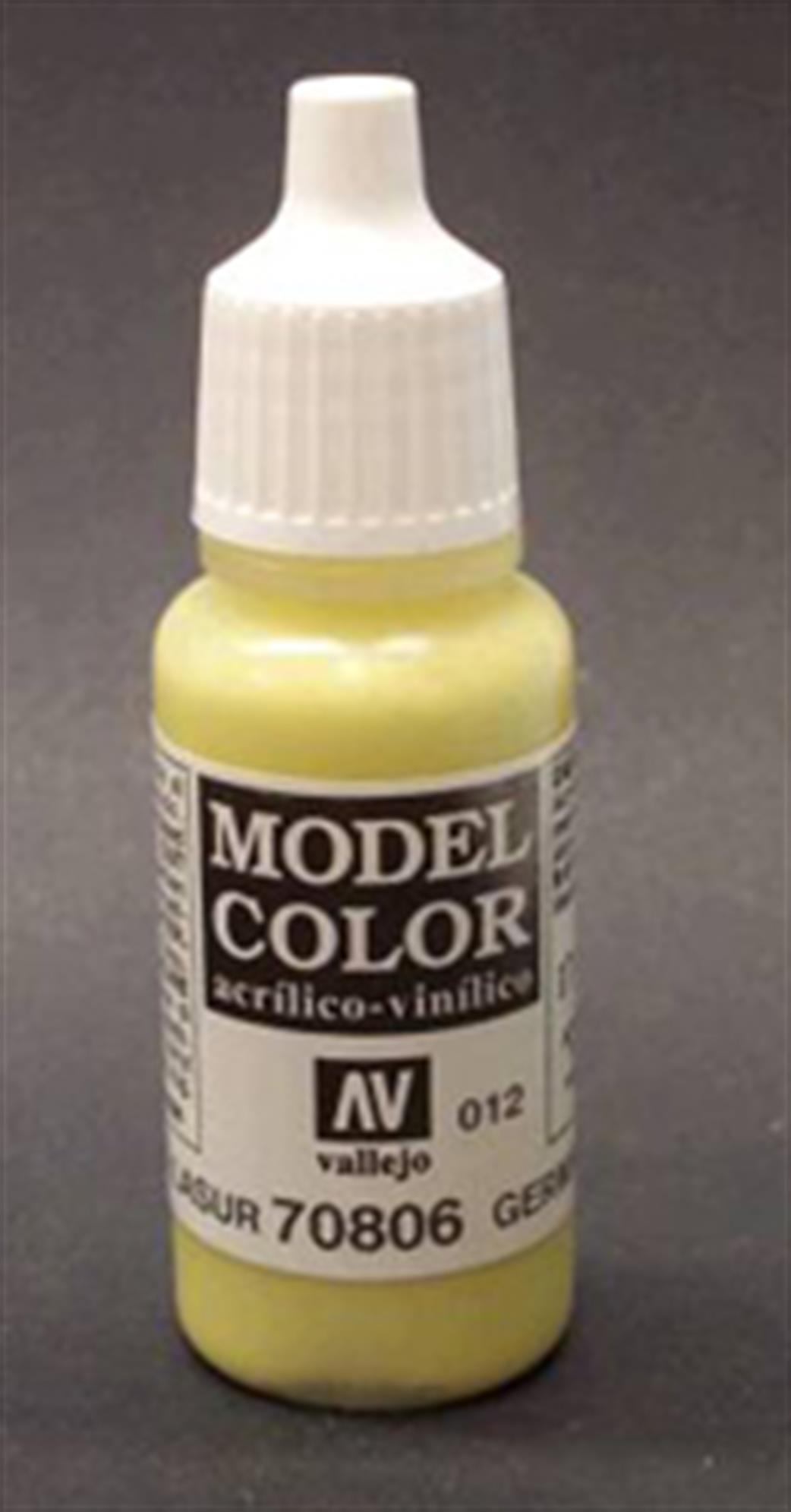 Vallejo  70806 806 Model Color Matt German Yellow Acrylic Paint 17ml 012