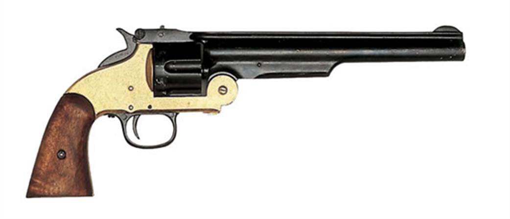 Denix 1/1 1008 1869 Wild West Six Shot Schofield Revolver Brass