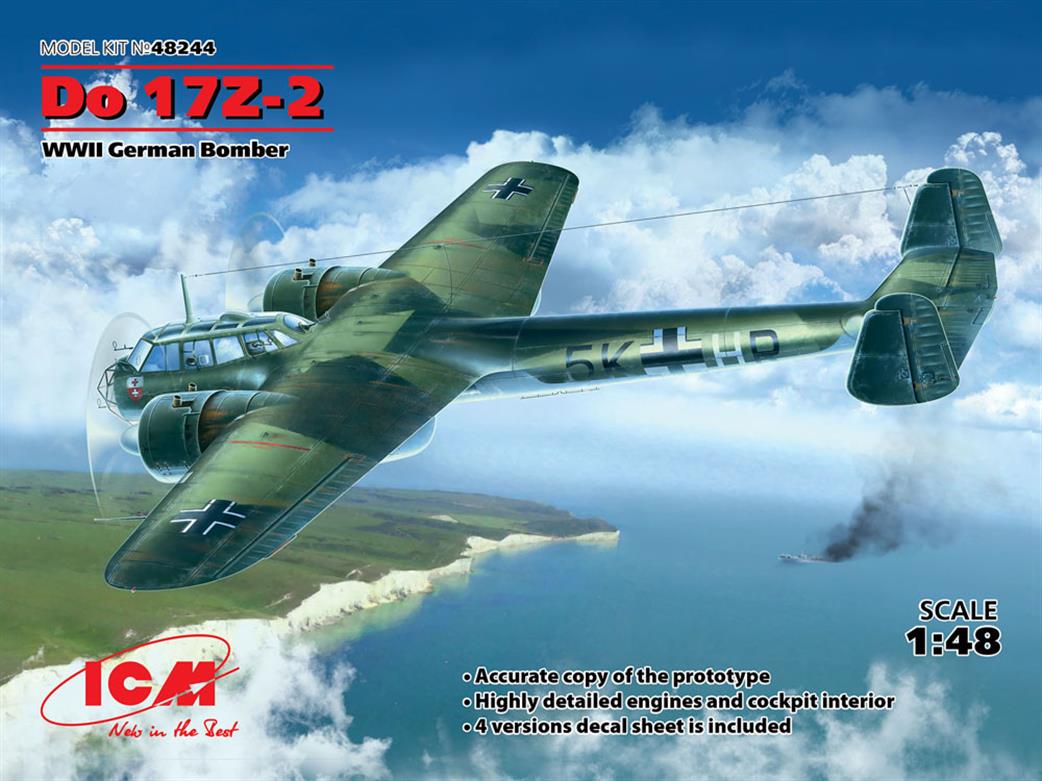 ICM 1/48 48244 Do-17Z-2 German WW2 Bomber Plastic Kit