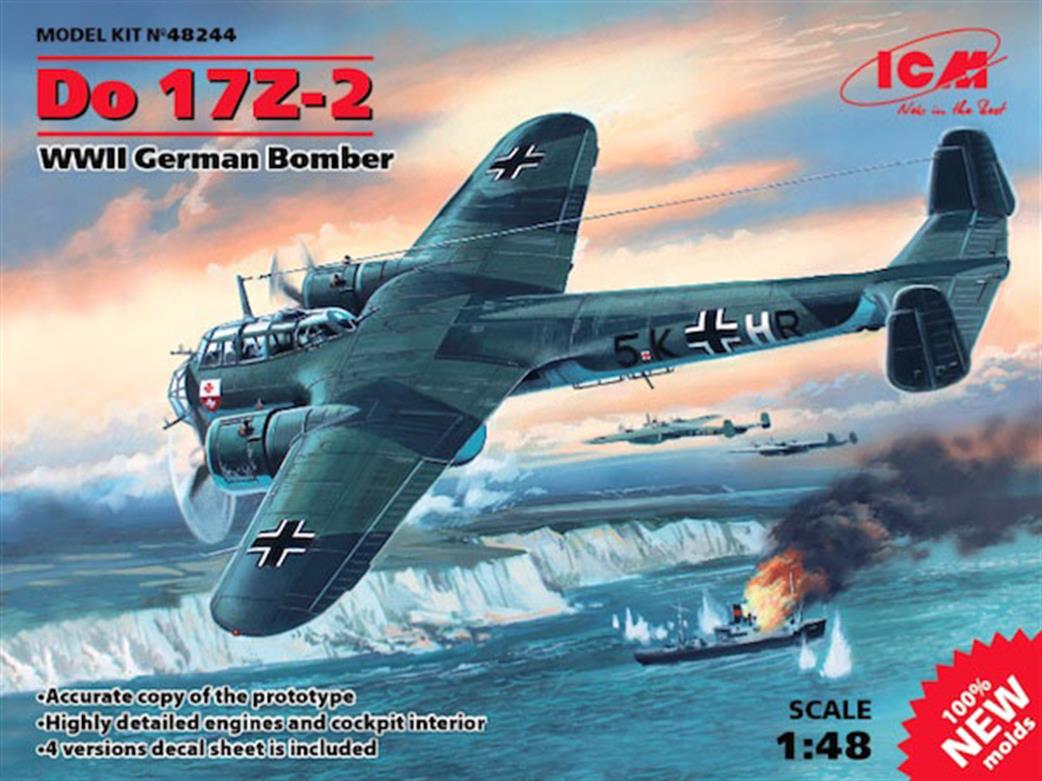 ICM 1/72 48244 Do-17Z-2 German WW2 Bomber Plastic Kit