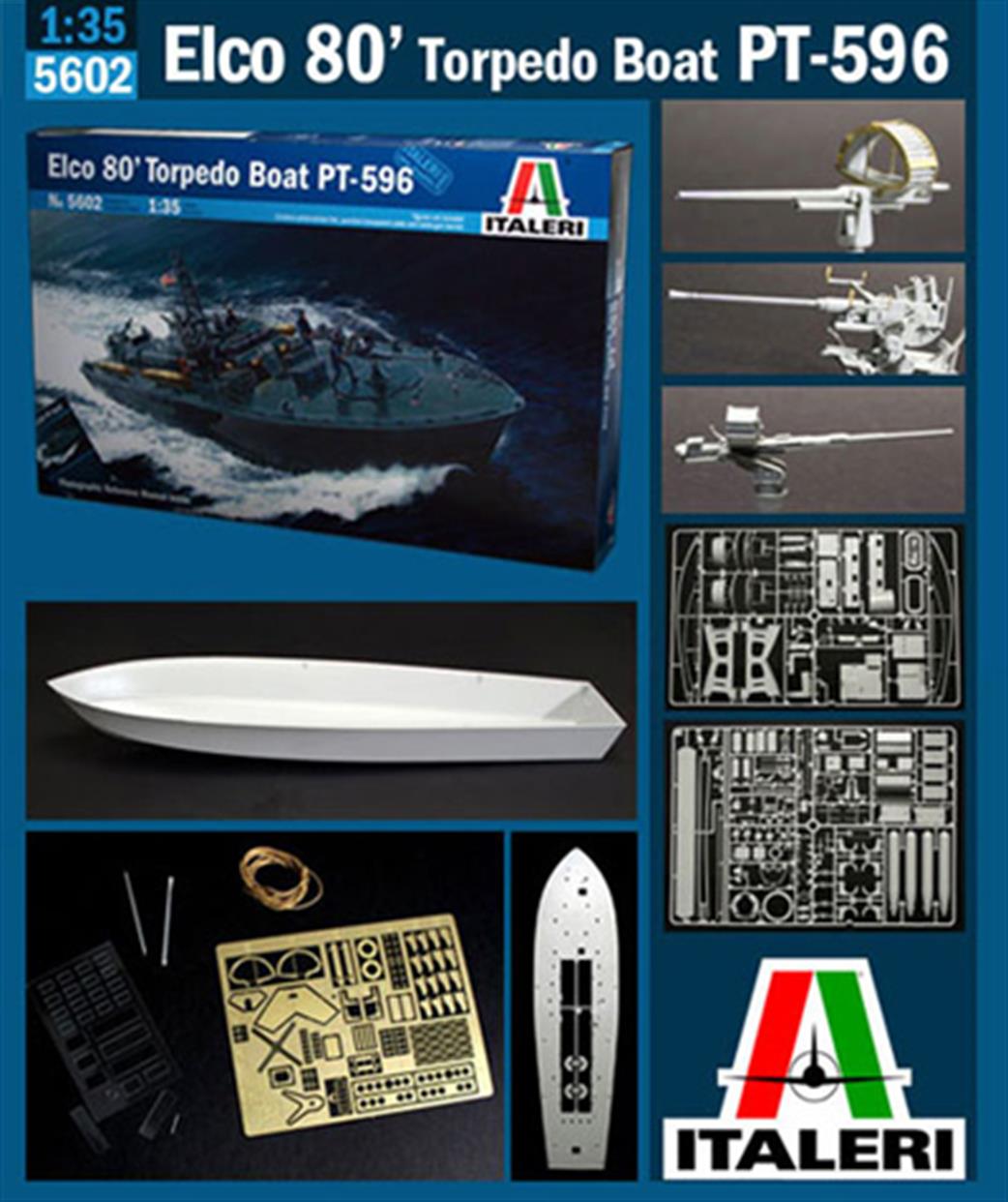 Italeri 1/35 5602 USN Elco 80 PT Torpedo Boat Kit