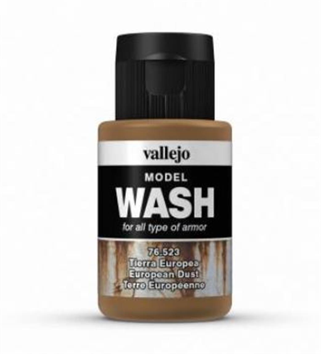 Vallejo  VAL76523 523 Acrylic Wash European Dust 35ml Bottle