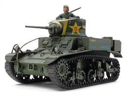 Tamiya 35360 1/35 Scale US M3 Stuart Light Tank - Late ProductionLength 129mm     Width 64mm