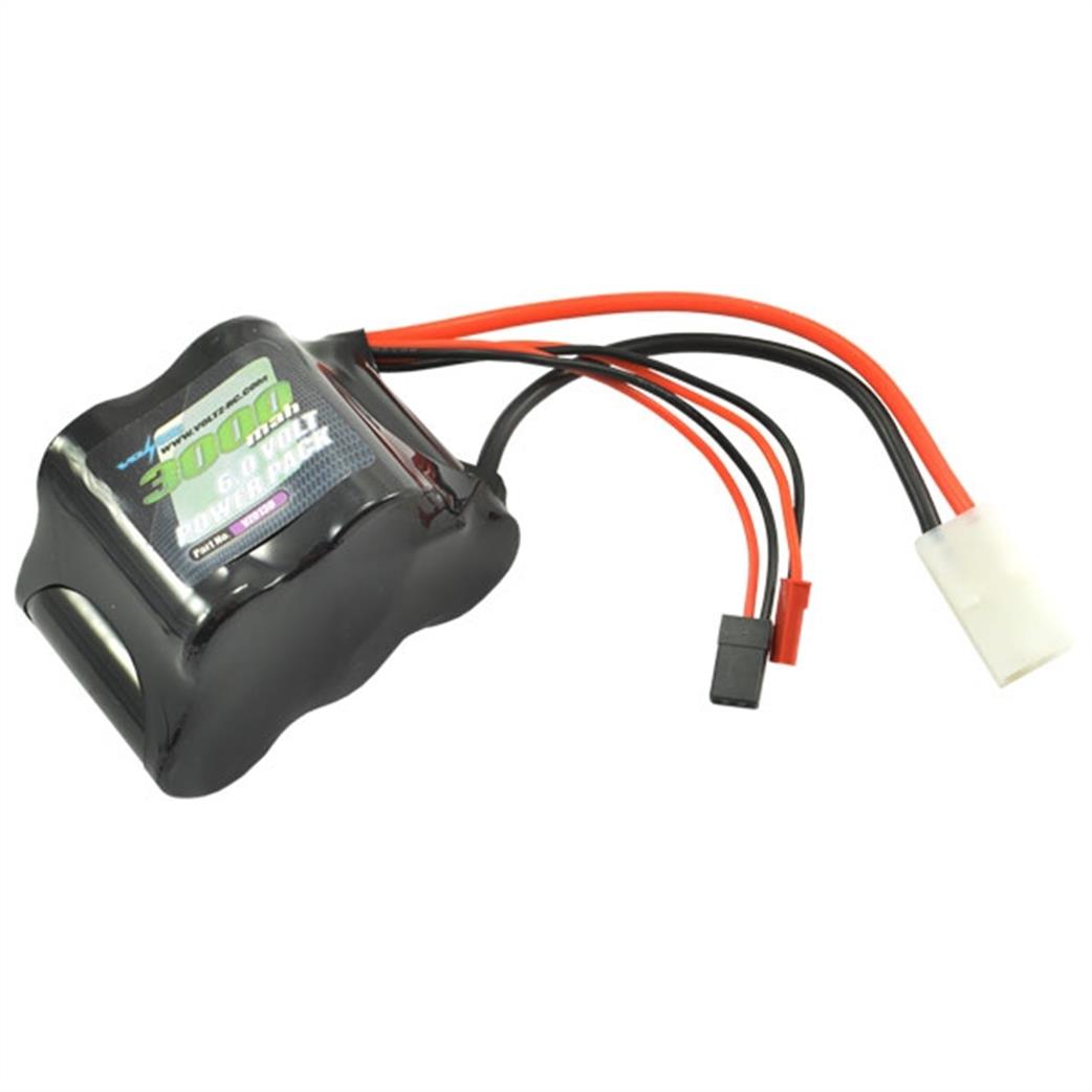 Voltz  VZ0130 6v 3000mAh Ni-Mh RX Battery Hump Pack