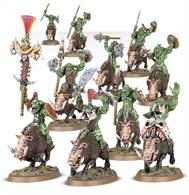 This multi-part plastic kit contains all the components necessary to assemble ten Savage Boarboys, armed with boar stikkas and boneshields. Included are options for a Boss, Boar Thumpers and a Boar Totem, and the whole kit can be assembled optionally as Boarboy Maniaks, armed with two chompas.