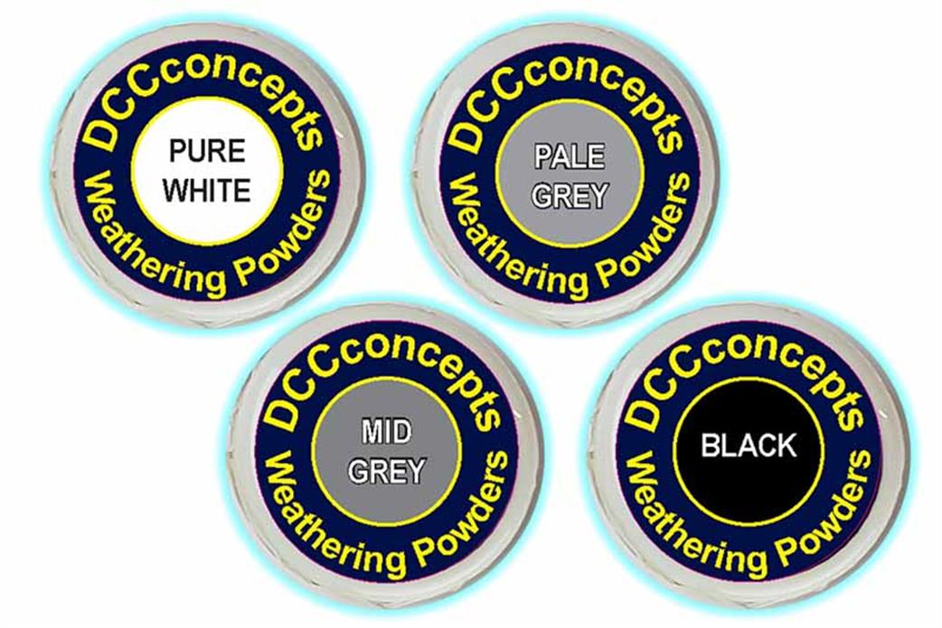 DCC Concepts  DCW-GRY Shades of Grey Weathering Powders
