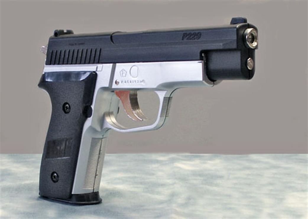 Hfc - STTi 1/1 SA2434 P229 Model Heavyweight Silver Black BB Pistol