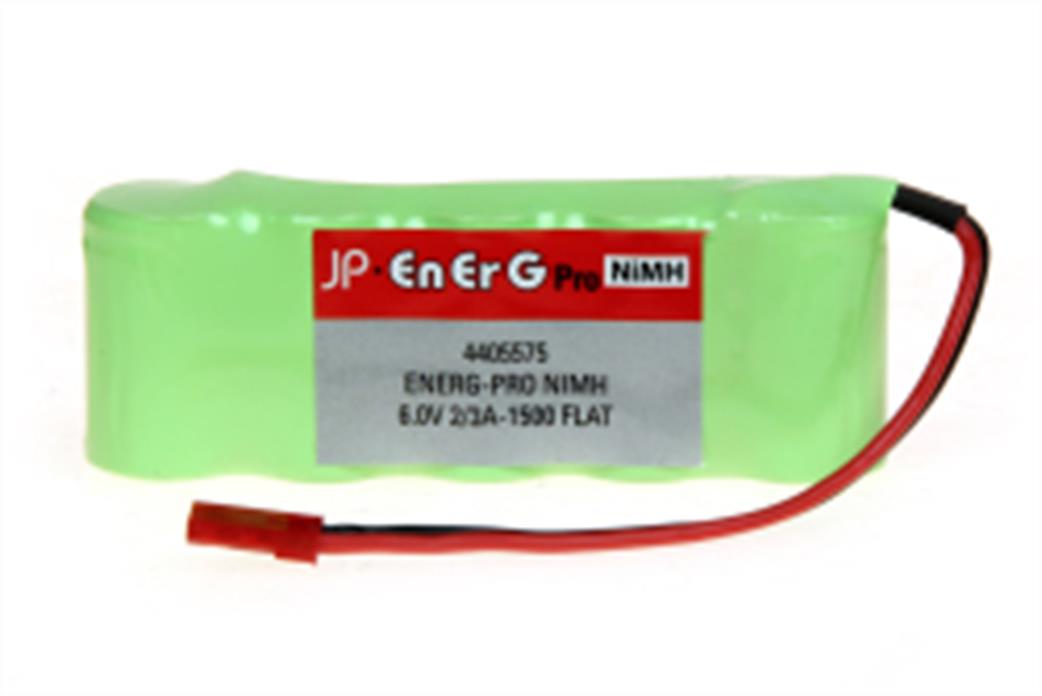 Energ-Pro  4405575 6v 1500mAh Ni-Mh RX Battery Pack Universal Plug Flat
