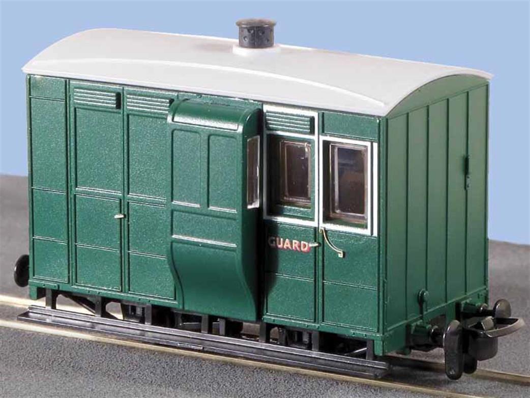 Peco OO9 GR-535 Glyn Valley Tramway Type Guards' Brake and Luggage Van with Buffers