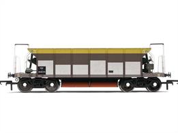 This ‘Sealion’ wagon model features box sections in the vertical ribs to reflect a later variation. The hook couplings enable easier coupling of other rolling stock and locomotives on your layout. Stanchions support the wagon in an MGR Hopper style. A handbrake wheel is also featured. This model comes in a BR livery.