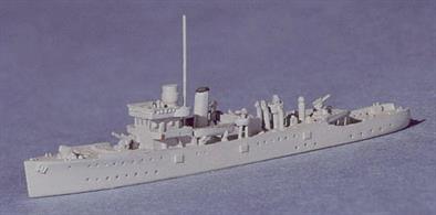 Navis Neptun 1184 1/1250th scale diecast model of HMS Shoreham, Built by Chatham White, this small escort sloop, 1105 tons displacemnt, survived WW2 to become the mercantile Jorge Fel Joven and was scrapped in November 1950.