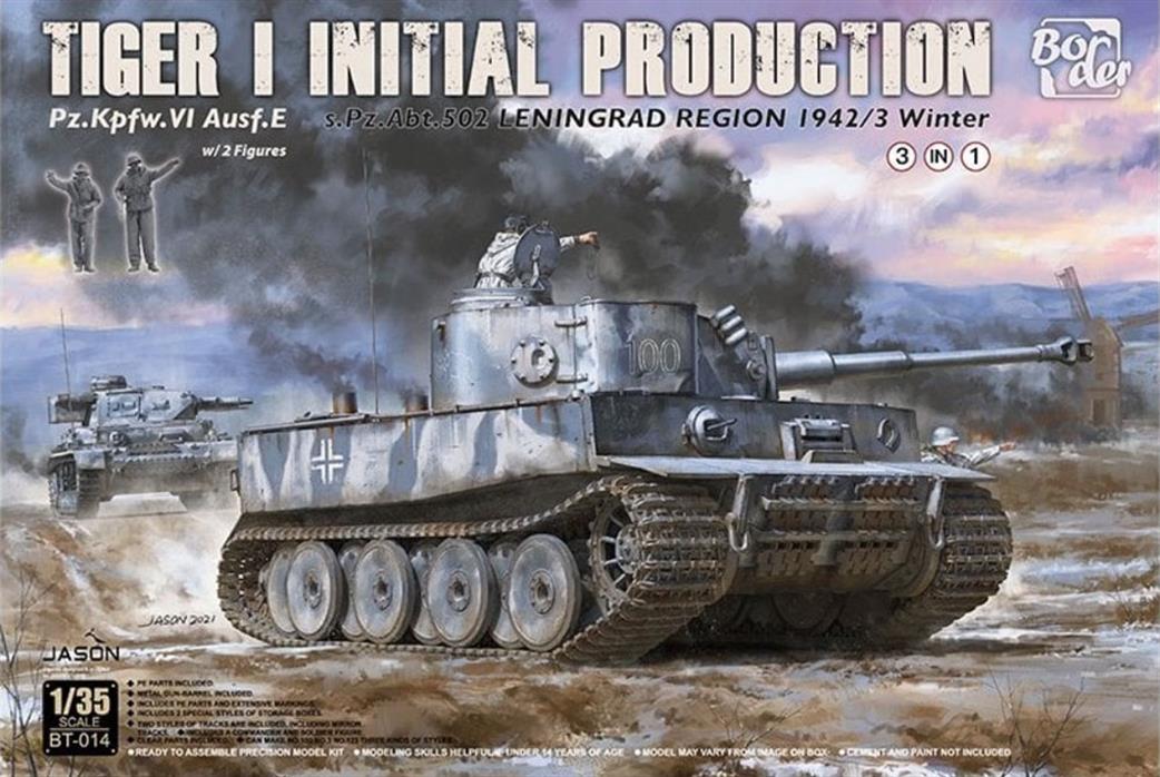 Border Models 1/35 BT-014 Tiger 1 Initial Production Ausf E Leningrad Winter 1942/43 Plastic Kit