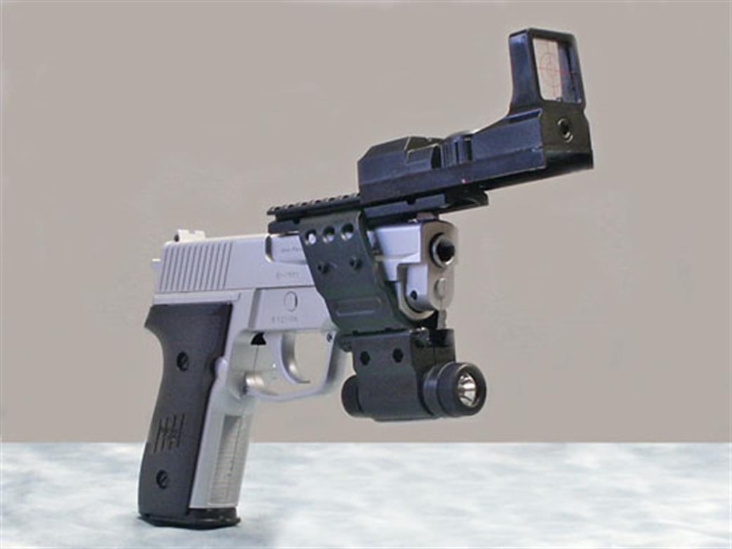 3PSA 1/1 280200 Sig Sauer P228 Silver Tactical 6mm BB Pistol with Red Point Sight & Torch