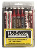 7-pack workbench assortment of Hob-E-Lube precision lubricants. Ideal for the workshop and travelling toolbox this pack includes all seven lubricants, plus complete instructions that spell out applications and the exact lubricant to use. Be prepared! Keep an assortment pack in your toolbox and know where the right lubricant is and when to use it! 