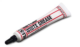 White grease is a clean, non-staining and heavy load bearing grease with the super-slippery properties of PTFE lubricant. It is waterproof and protects against corrosion.Viscosity: cSt @ 40° C...20.59.35 g (0.32 oz)  