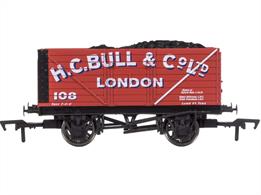 An excellent model of an 8-plank open coal wagon, as operated by London coal dealers H C Bull &amp; Co. Painted red/brown the companys' name was written in an arched format, making the wagons more noticable and more effective for advertising.