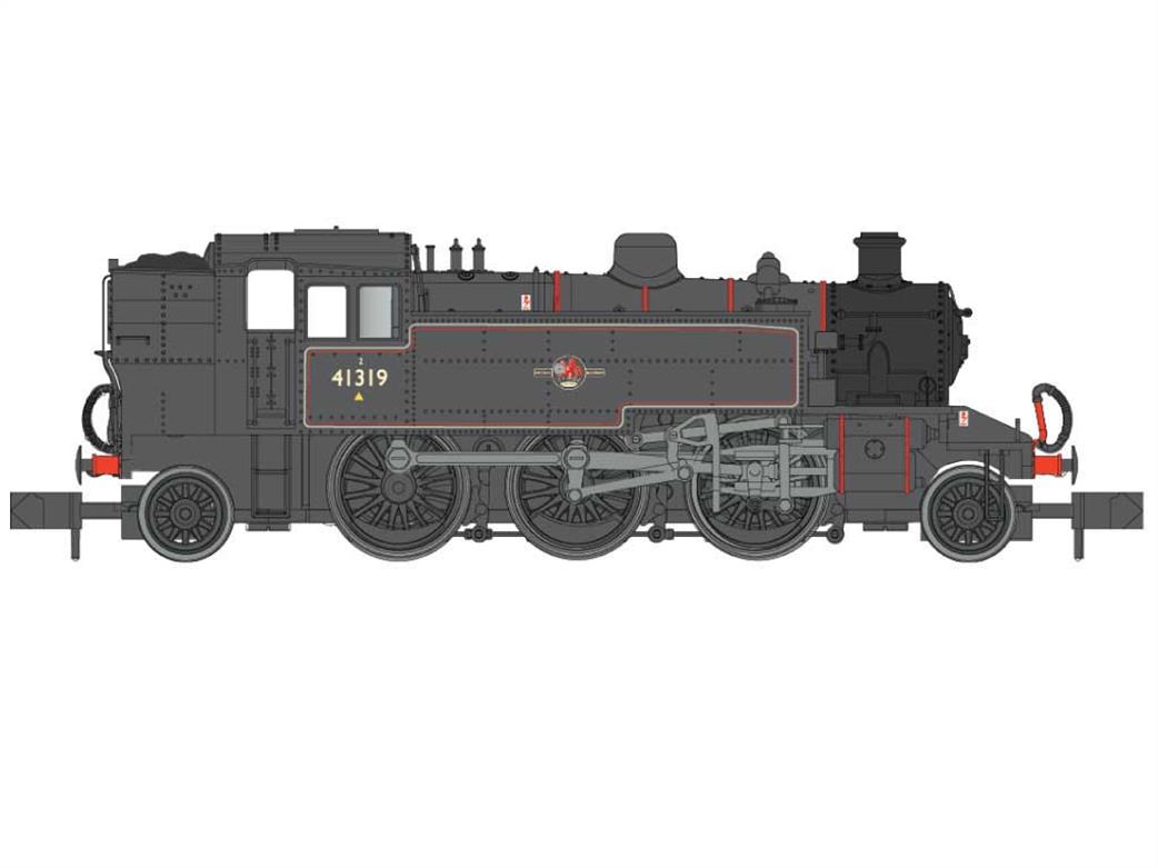 Dapol N 2S-015-010 BR 41319 ex-LMS Ivatt Class 2MT 2-6-2T Lined Black Late Crest