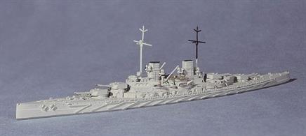 A 1/1250 metal scale model of Derfflinger, the last of the famous Blohm &amp; Voss WW1 battlecruisers to be completed (1914).