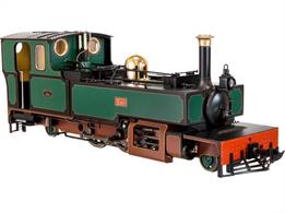 Highly detailed 7mm scale 16.5mm gauge model of Lynton and Barnstaple Railway Manning Wardle 2-6-2T locomotive EXE in post-grouping finish of L&amp;B livery with Southern Railway E760 numberplate, as carried 1924-1927. This model features the later cab roof position, enclosing the bunker and motion covers removed. The model will feature diecast construction for boiler, tanks and chassis, providing plenty of weight and a 5 pole skew-wound motor for smooth running. Dapols' pull-out PCB decoder board will be fitted for easy DCC and sound fitting.E760 EXE finished in the L&amp;B livery with Southern Railway numberplate, 1924-1927.