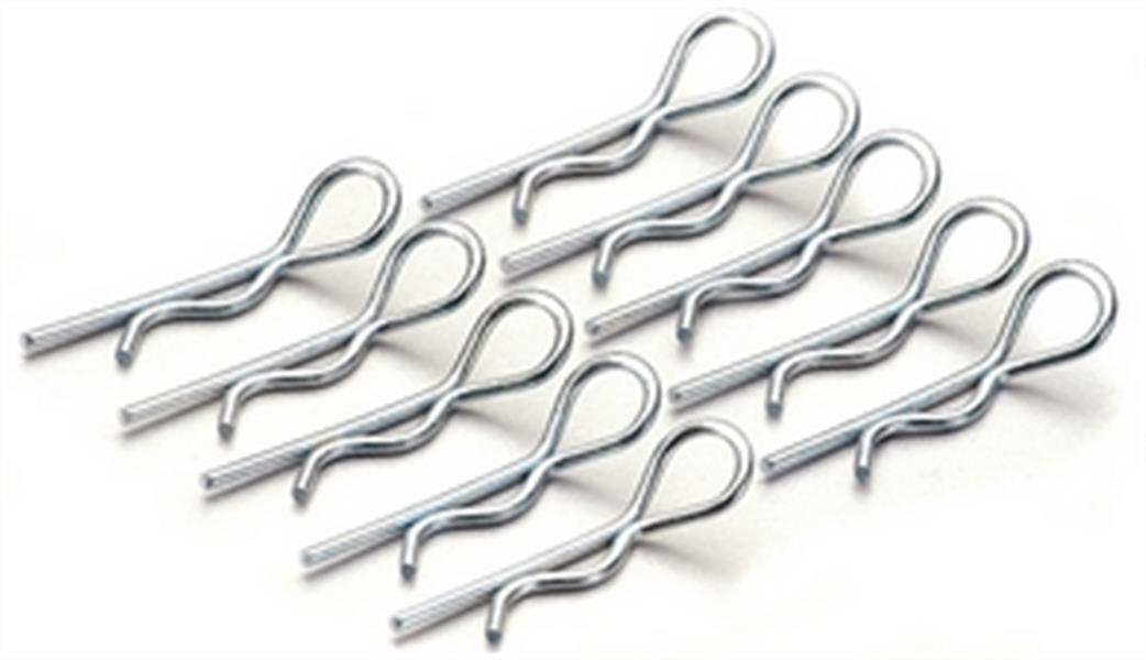 Absima  2440012 Body Clips Silver Small Pack of 10 R Clips