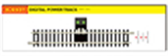 Hornby power connection track section, equivalent to a R600 straight track section. Designed for use with Hornby digital system.For use on all Hornby Digital track layouts.