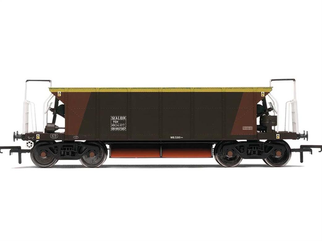 Hornby OO R60247 Loadhaul DB982587 YGB Sealion Ballast Hopper Wagon Black & Orange Weathered