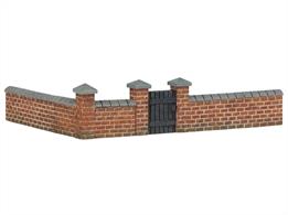 A Victorian garden wall to cover the front and left-hand side of your terraced house. Crafted with precision and adorned with ornamental elements, these walls were as much about aesthetics as they were about function. The ‘00’ scale resin model would make a perfect companion to the Hornby Skaledale Victorian terraced houses.