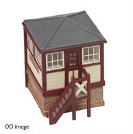 Scenecraft 42-182 N Gauge Ground Frame HutReady painted cast resin model of a small signal box or ground frame cabin.