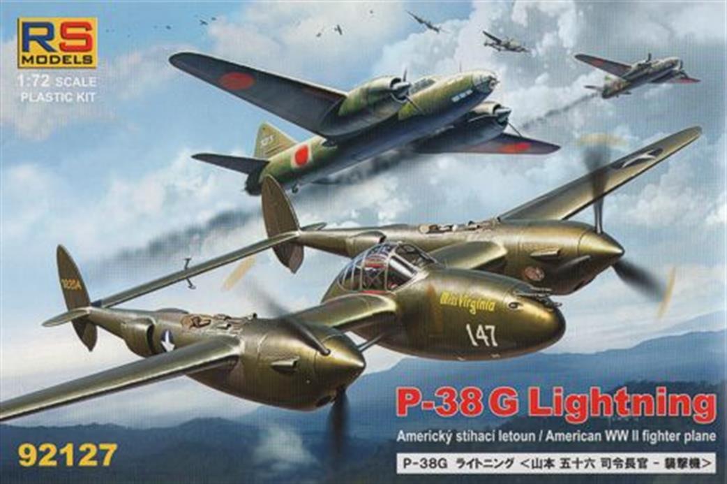 1/72 92127 R S Models P-38G Lightning WW2 American Fighter