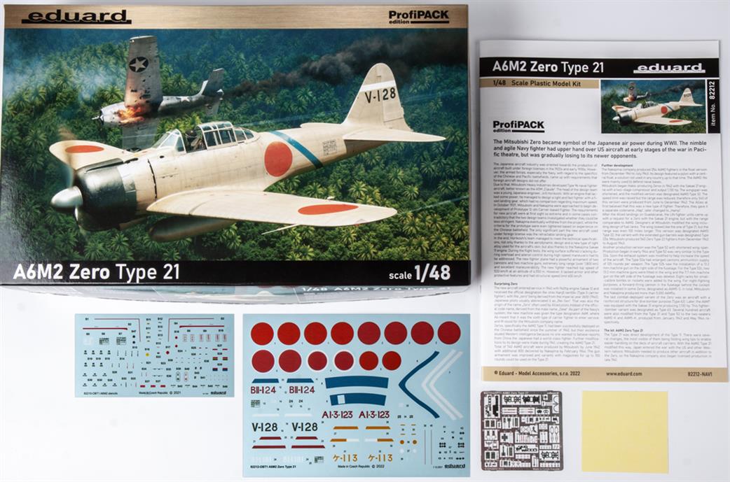 Eduard 1/48 82212 A6M2 Zero Japanese WW2 Fighter Plastic Kit