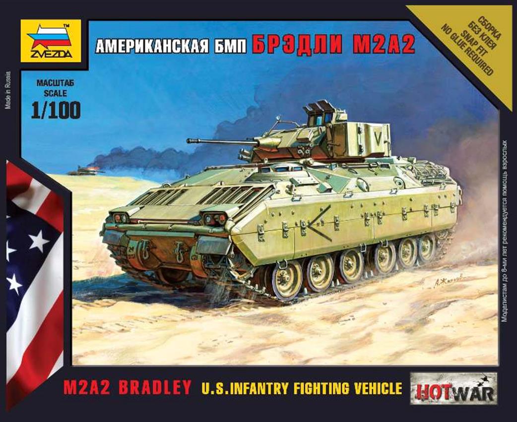 Zvezda 1/100 7406 US Bradley APC Art of Tactic kit