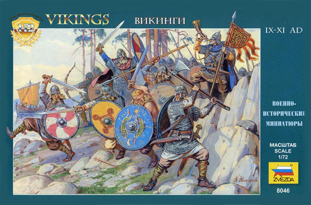 Zvezda 8046 Vikings Plastic Figure Set 1/72