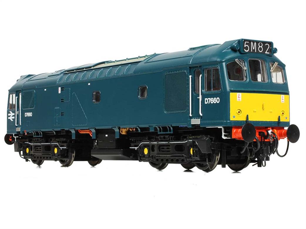 Bachmann OO 32-333 BR D7660 Class 25/3 Diesel Locomotive BR Blue Small Warning Panels