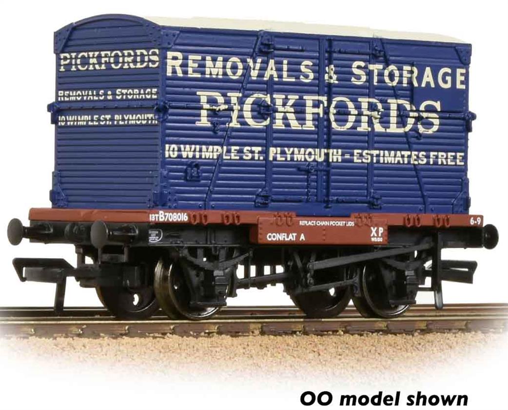 Graham Farish N 377-330 BR Conflat Wagon with Pickfords Container