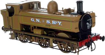 A detailed N gauge model of the Great Western 57xx class pannier tank locomotives with the original cab design. Finished as locomotive 5775 as she appeared in the Railway Children film painted in a caramel livery lettered GNSR for the fictitious Great Northern and Southern Railway.Chassis incorporates a 6-pin DCC decoder socket. Dapol magnetic couplers and standard N gauge couplers are supplied along with a bag of spares and fine details for further optional detailing.