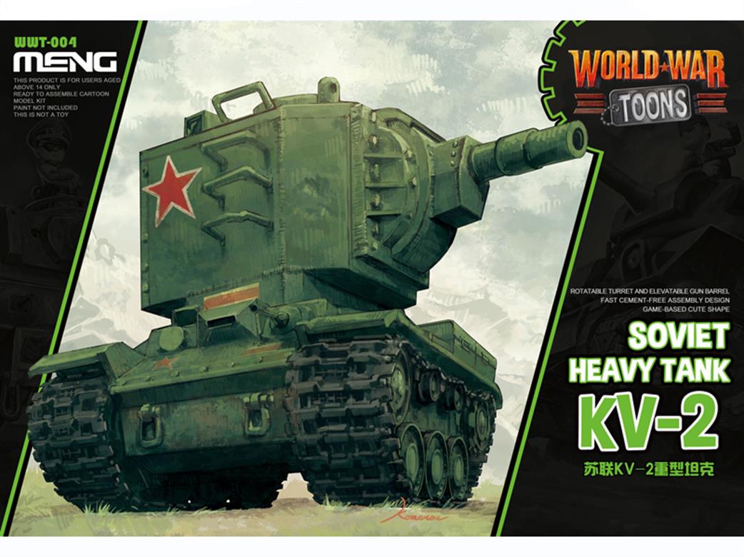 Meng  WWT-004 World War Toon Soviet Heavy Tank KV-2 Tank Kit