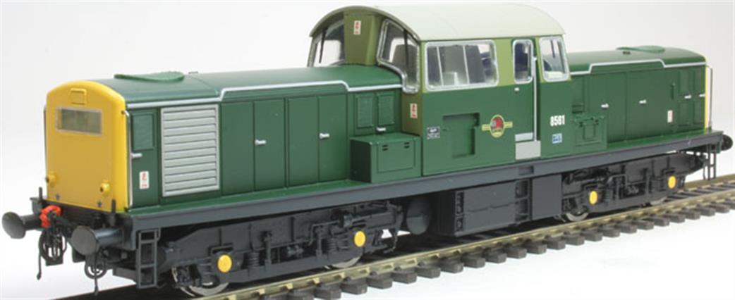 Heljan 17011 BR 8561 Class 17 Clayton Diesel Locomotive Green with Full Yellow Ends OO